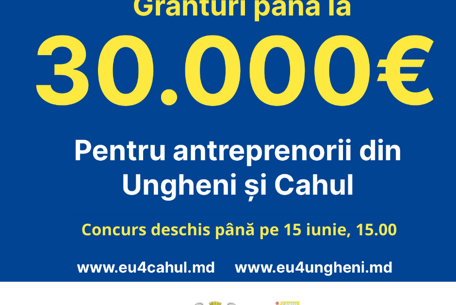 700 MII EURO OFERITE IMM-URILOR DIN UNGHENI ȘI CAHUL. Cine Poate Aplica ...